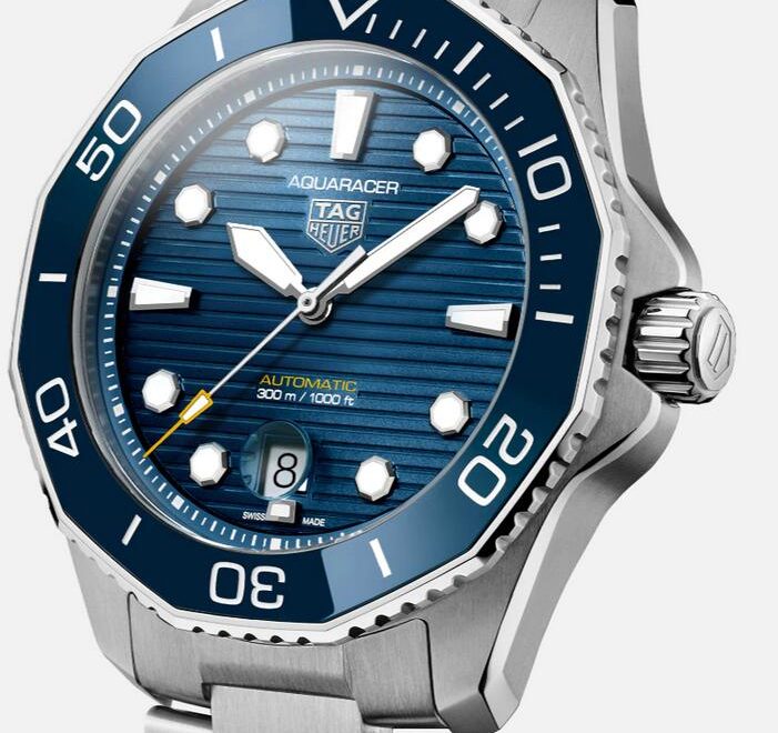 Swiss fake watches look trendy with blue color.